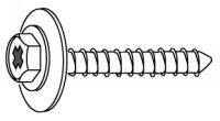 Screw, Phillips, Self-Tapping with Washer, Pkg. of 10